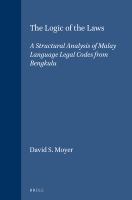 The logic of the laws a structural analysis of Malay language legal codes from Bengkulu /