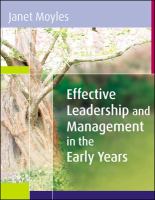 Effective Leadership and Management in the Early Years.