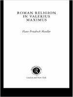 Roman religion in Valerius Maximus