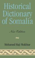 Historical dictionary of Somalia