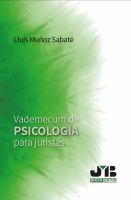 Vademecum de psicología para juristas /