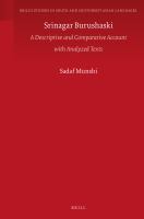 Srinagar Burushaski : A Descriptive and Comparative Account with Analyzed Texts.