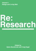 Design and Living Well : Re:Research, Volume 4.