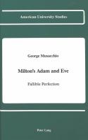 Milton's Adam and Eve : fallible perfection /