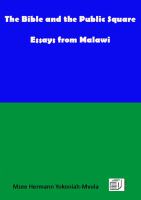 The Bible and the public square : essays from Malawi /