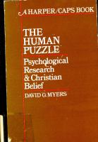 The human puzzle : psychological research and Christian belief /