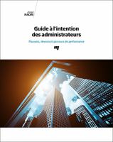 Guide à l'intention des administrateurs : pouvoirs, devoirs et parcours de performance /