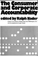 The consumer and corporate accountability /