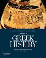 Readings In Greek History : Sources and Interpretations /