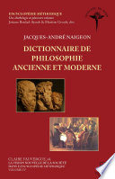 Dictionnaire de philosophie ancienne et moderne.