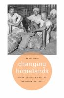 Changing homelands Hindu politics and the partition of India /