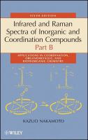 Infrared and Raman Spectra of Inorganic and Coordination Compounds, Part B : Applications in Coordination, Organometallic, and Bioinorganic Chemistry.