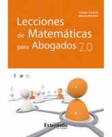 Lecciones de matemáticas para abogados 2.0 /