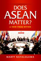 Does ASEAN matter? a view from within /