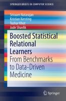Boosted Statistical Relational Learners From Benchmarks to Data-Driven Medicine /