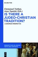 Is There a Judeo-Christian Tradition? : A European Perspective.