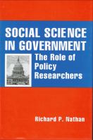 Social science in government the role of policy researchers /