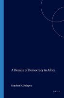 decade of democracy in Africa.