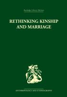 Rethinking Kinship and Marriage.