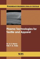 Plasma Technologies for Textile and Apparel.