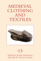 Medieval Clothing and Textiles 13 /