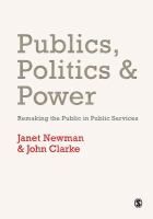 Publics, Politics and Power : Remaking the Public in Public Services.