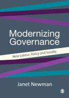 Modernising governance new labour, policy and society /