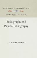 Bibliography and Pseudo-Bibliography /