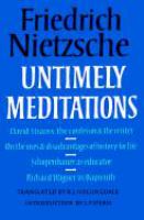 Untimely meditations /