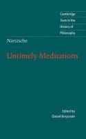 Untimely meditations /