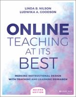 Online Teaching at Its Best : Merging Instructional Design with Teaching and Learning Research.