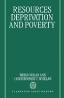 Resources, deprivation, and poverty /