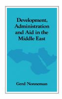 Development, administration and aid in the Middle East /