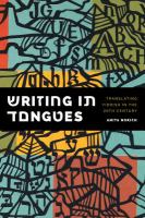 Writing in tongues translating Yiddish in the twentieth century /