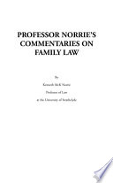 Professor Norrie's commentaries on family law /