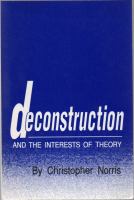 Deconstruction and the interests of theory /