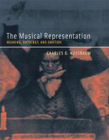 The musical representation : meaning, ontology, and emotion /