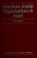 American Jewish organizations & Israel /