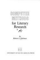 Computer methods for literary research /