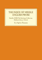 The index of Middle English prose.