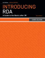 Introducing RDA a guide to the basics after 3R /