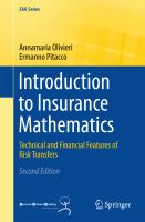 Introduction to Insurance Mathematics Technical and Financial Features of Risk Transfers /