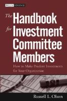 The handbook for investment committee members how to make prudent investments for your organization /