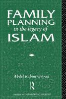 Family planning in the legacy of Islam /