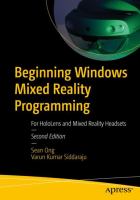 Beginning Windows Mixed Reality Programming For HoloLens and Mixed Reality Headsets /