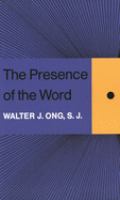 The presence of the word : some prolegomena for cultural and religious history /