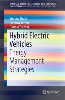 Hybrid Electric Vehicles Energy Management Strategies /