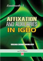 Affixation and auxiliaries in Igbo /