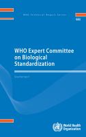 WHO Expert Committee on Biological Standardization : Sixty-third Report.