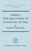 Demos, the discovery of classical Attika /